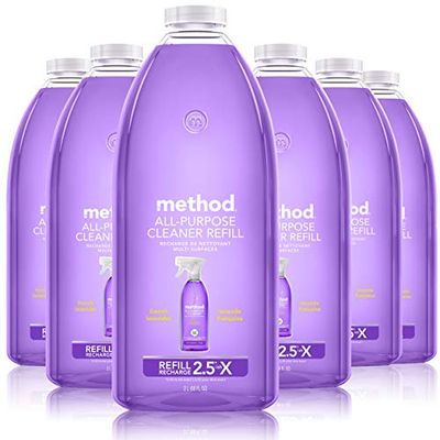 Method All-Purpose Cleaner Refill, Plant-Based & Biodegradable Formula for Multi-Surface Cleaning, French Lavender Scent, 2 Liter Bottles, 6 Pack (12 Total Liters), Packaging May Vary $43.14 (Reg $53.94)