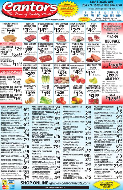 Cantor's Meats Flyer September 9 to 15