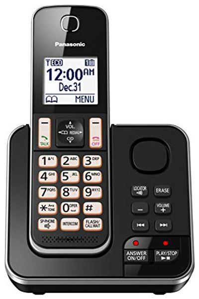 Panasonic KXTGD390CB Dect_6.0 1-Handset Landline Telephone $59.99 (Reg $89.38)