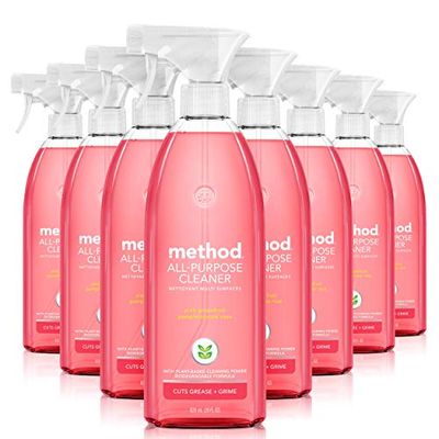 Method All-Purpose Cleaner Spray, Plant-Based and Biodegradable Formula Perfect for Most Counters, Tiles, Stone, and More, Pink Grapefruit Scent, 828 ml Spray Bottles, 8 Pack, Packaging May Vary $27.92 (Reg $31.84)