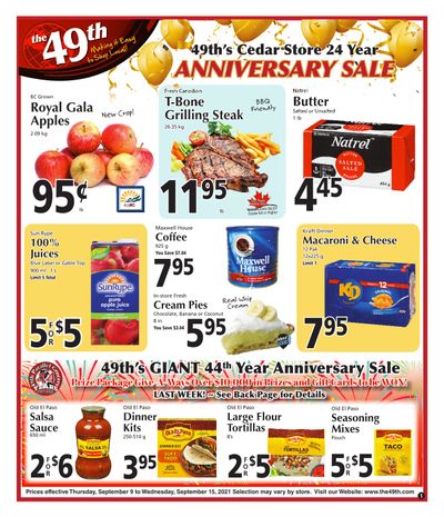 The 49th Parallel Grocery Flyer September 9 to 15