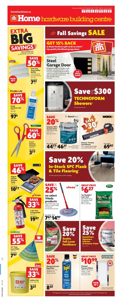 Home Hardware Building Centre (ON) Flyer September 9 to 15