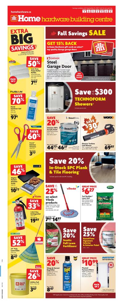 Home Hardware Building Centre (Atlantic) Flyer September 9 to 15
