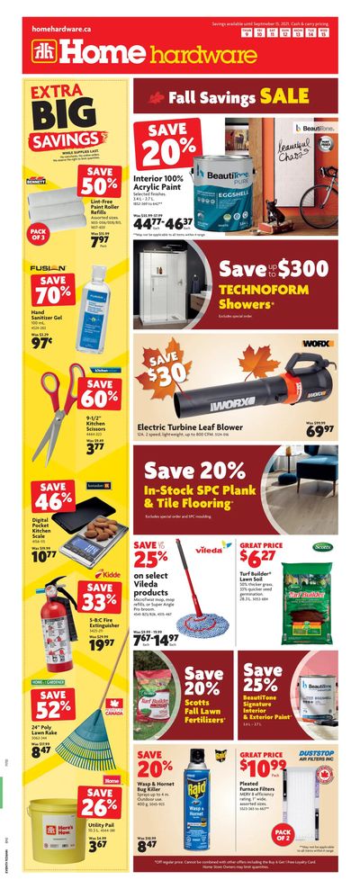 Home Hardware (Atlantic) Flyer September 9 to 15