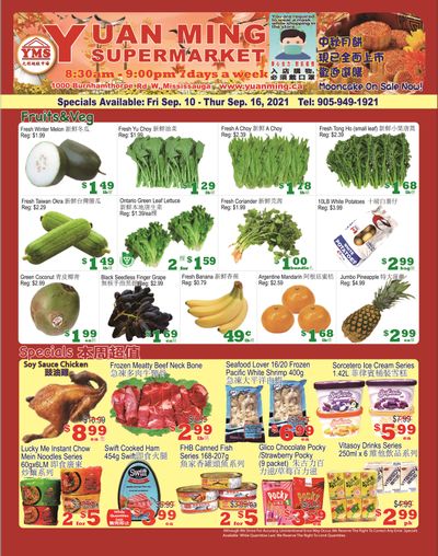 Yuan Ming Supermarket Flyer September 10 to 16