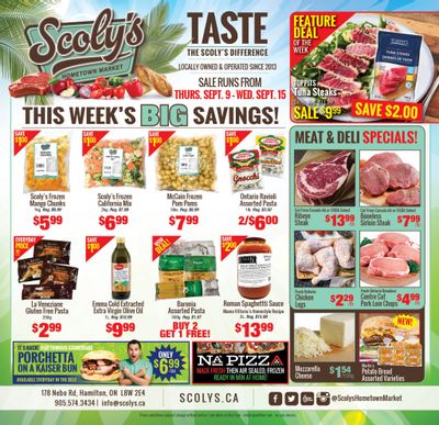 Scoly's Hometown Market Flyer September 9 to 15