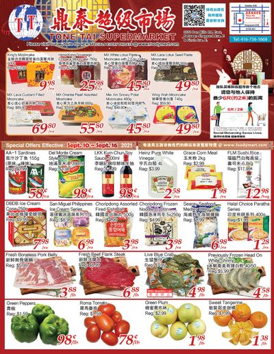 Tone Tai Supermarket Flyer September 10 to 16