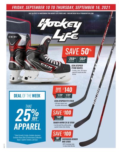 Pro Hockey Flyer September 10 to 16