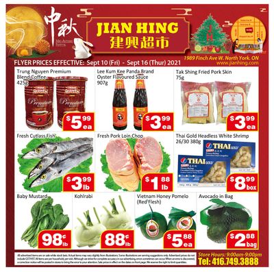 Jian Hing Supermarket (North York) Flyer September 10 to 16