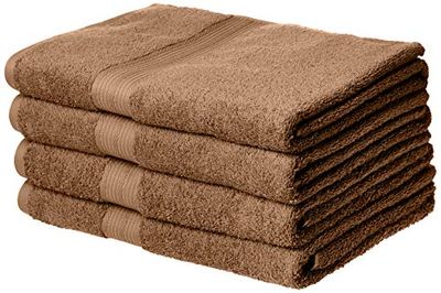 AmazonBasics Fade-Resistant Cotton Bath Towel - Pack of 4, Acorn Brown $30.49 (Reg $51.85)