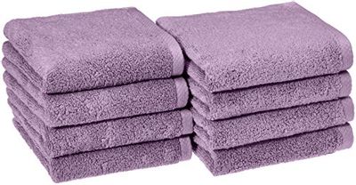 AmazonBasics Quick-Dry Hand Towels, 100% Cotton, Set of 8, Lavender $20.81 (Reg $31.32)