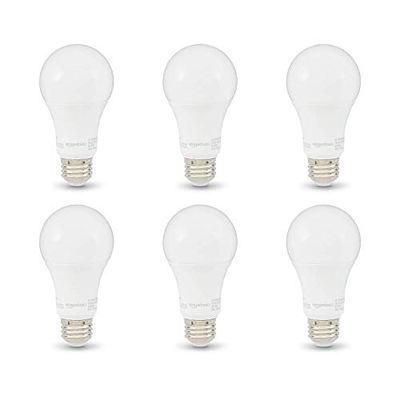 AmazonBasics 100W Equivalent, Soft White, Non-Dimmable, 10,000 Hour Lifetime, A19 LED Light Bulb | 6-Pack $17.54 (Reg $28.04)