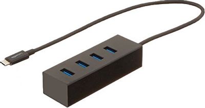 AmazonBasics USB 3.1 Type-C to 4 Port USB Adapter Hub - Black $19.41 (Reg $28.42)