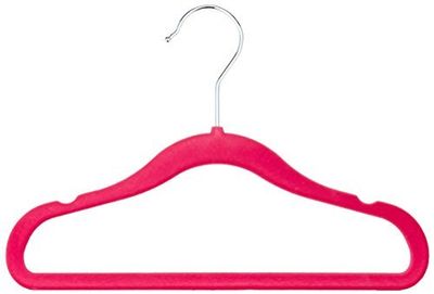 AmazonBasics Baby Kids Velvet Clothes Hangers, 50-Pack, Pink $17.96 (Reg $29.59)