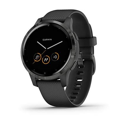 Garmin Vívoactive 4S, Smaller-Sized GPS Smartwatch, features Music, Body Energy Monitoring, Animated Workouts, Pulse Ox Sensors and More, Black, 010-02172-11 $299.99 (Reg $479.99)