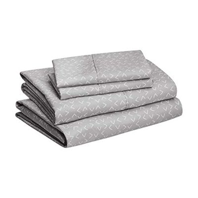 AmazonBasics Light-Weight Microfiber Sheet Set - Queen, Grey Arrows $20.3 (Reg $29.25)