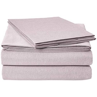 Amazon Basics Chambray Sheet Set - Queen, Purple Dusk $19.83 (Reg $39.48)
