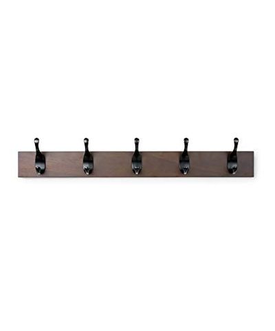 AmazonBasics Wall Mounted Coat Rack, 5 Modern Hooks, Walnut $19.86 (Reg $32.99)