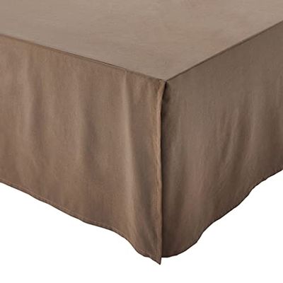 Amazon Basics Pleated Bed Skirt - Queen, Chocolate $14.02 (Reg $19.00)