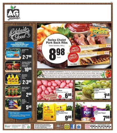 AG Foods Flyer September 12 to 18