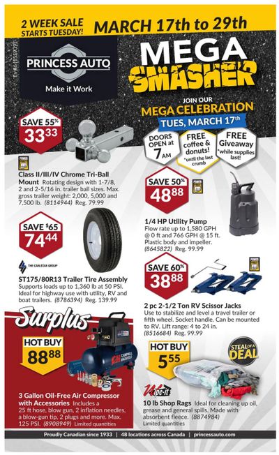 Princess Auto Flyer March 17 to 29