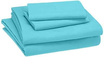 Amazon Basics Kid's Sheet Set - Soft, Easy-Wash Microfiber - Full, Bright Aqua $15.49 (Reg $28.05)