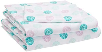 Amazon Basics Kid's Sheet Set - Soft, Easy-Wash Microfiber - Twin, Jade Medallion $14.95 (Reg $21.81)