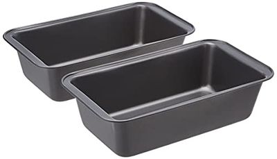 AmazonBasics Nonstick Carbon Steel Baking Bread Pan, 9.5 x 5 Inch, Set of 2 $10.78 (Reg $16.04)