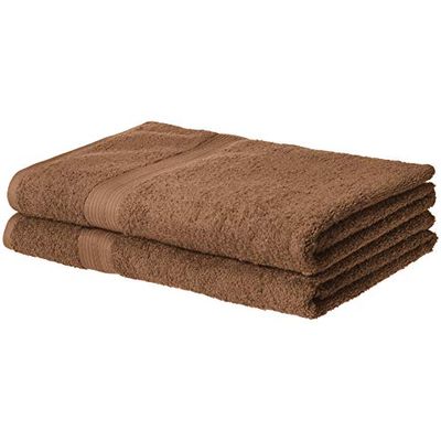 AmazonBasics Fade-Resistant Cotton Bath Sheet Towel - Pack of 2, Acorn Brown $19.17 (Reg $36.46)