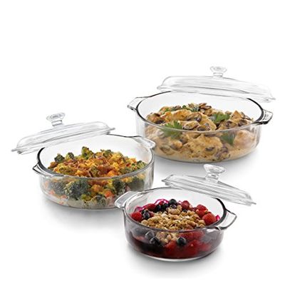 Libbey Baker's Basics 3-Piece Glass Casserole Baking Dish Set with Glass Covers $23.47 (Reg $53.59)