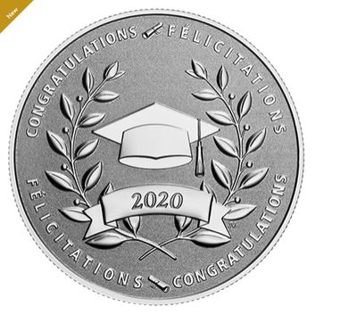 Royal Canadian Mint New Coins: Congratulations on Your Graduation in 2020 + White Trillium: Floral Emblems of Canada: Ontario