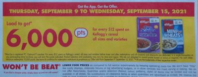 PC Optimum Loadable Offers: Get 6000 Points For Every $12 Spent On Kellogg’s Cereal