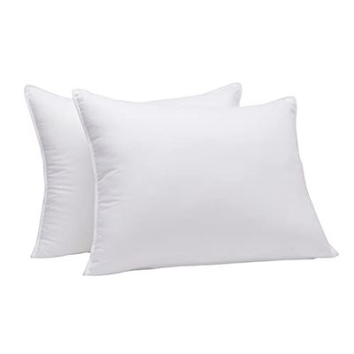 AmazonBasics Down Alternative Bed Pillows for Stomach and Back Sleepers, Set of 2, Soft Density, King $21.83 (Reg $40.60) AmazonBasics Down Alternative Bed Pillows for Stomach and Back Sleepers, Set of 2, Soft Density, King $21.83 (Reg $40.60)
