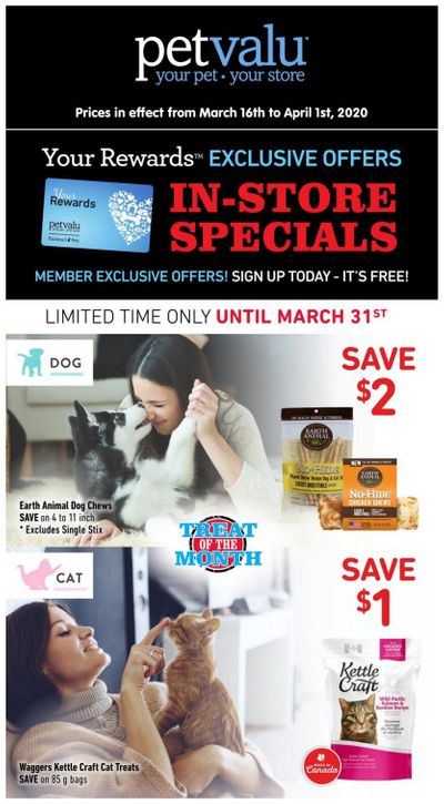 Pet Valu Loyalty in-store Flyer March 16 to April 1
