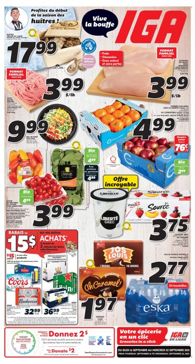 IGA (QC) Flyer September 16 to 22