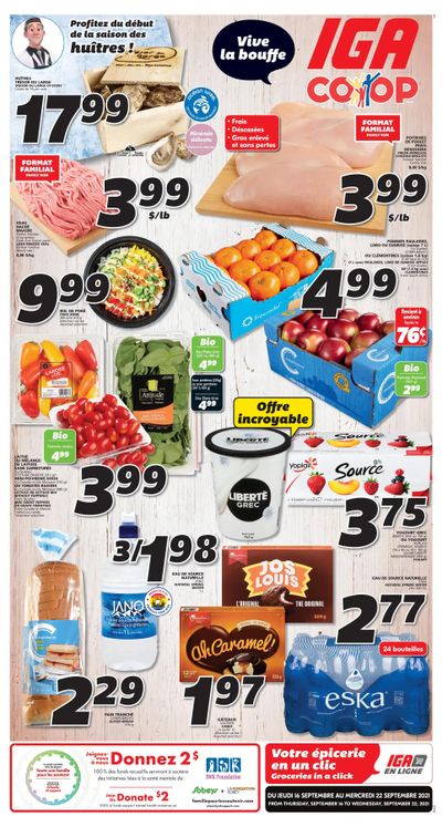 IGA (NB) Flyer September 16 to 22