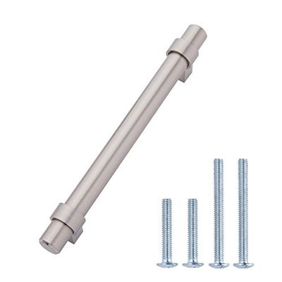 AmazonBasics AB2700-SN-10 Cabinet Pulls, 6.63" Length (5" Hole Center), Satin Nickel $33.22 (Reg $64.33)