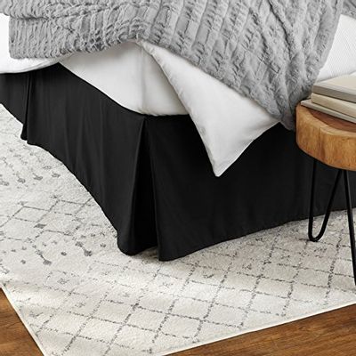 AmazonBasics Pleated Bed Skirt - King, Black $11.7 (Reg $18.90)