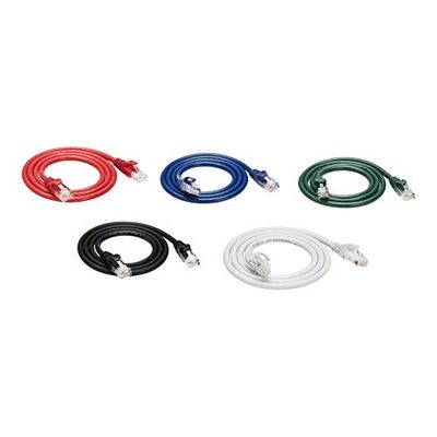 Amazon Basics Snagless RJ45 Cat-6 Ethernet Patch Internet Cable - Pack of 5-3-Foot, Black/Red/Blue/White/Green $10.17 (Reg $14.92)