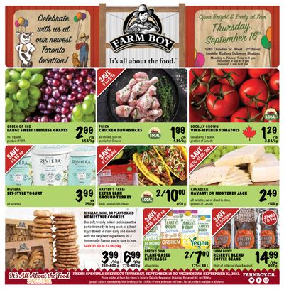 Farm Boy (Toronto, Oakville, Newmarket, Pickering, Richmond Hill and Whitby) Flyer September 16 to 22