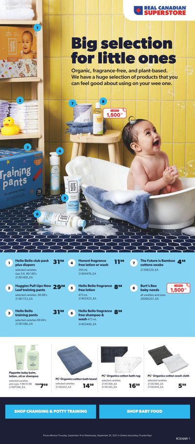 Real Canadian Superstore Baby Insert September 16 to 30