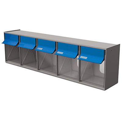 Tilt Bin G2-5 Bins (Grey/Blue) $43.18 (Reg $52.55)