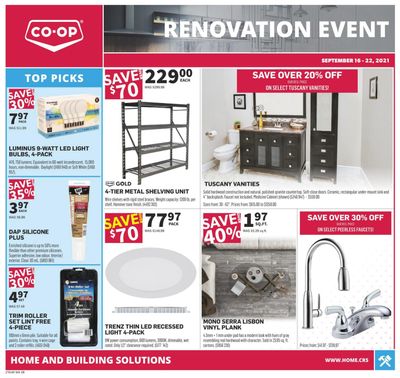 Co-op (West) Home Centre Flyer September 16 to 22