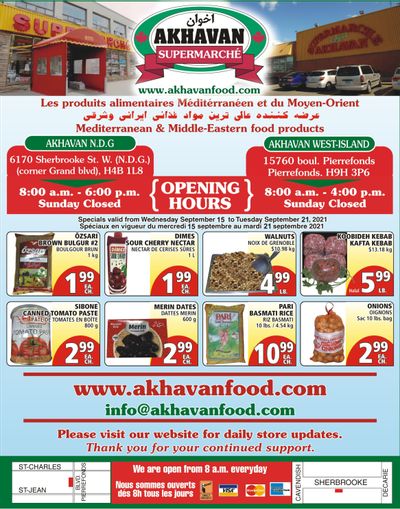Akhavan Supermarche Flyer September 15 to 21