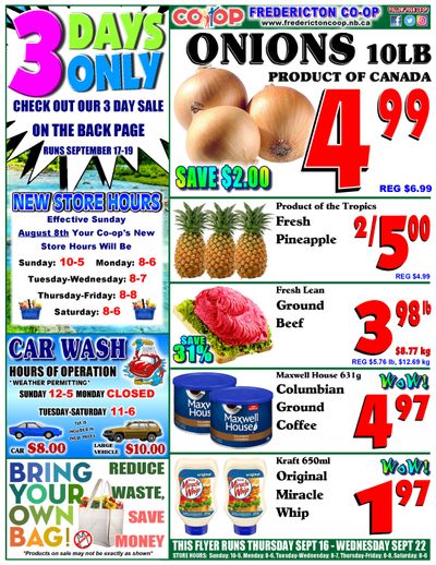 Fredericton Co-op Flyer September 16 to 22