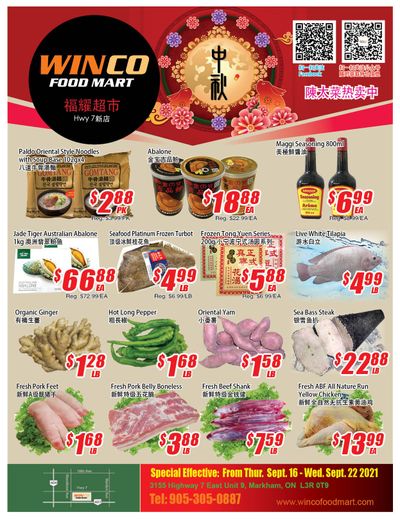 WinCo Food Mart (HWY 7) Flyer September 16 to 22