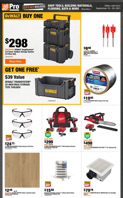 Home Depot Pro Flyer September 16 to 29