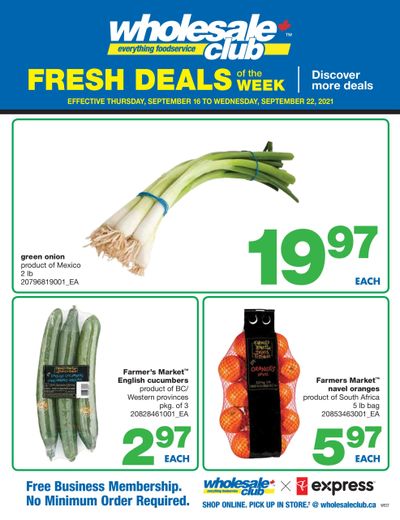 Wholesale Club (West) Fresh Deals of the Week Flyer September 16 to 22