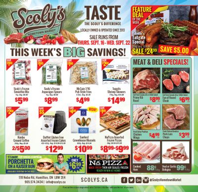 Scoly's Hometown Market Flyer September 16 to 22