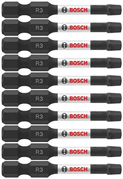 BOSCH ITSQ32B Impact Tough 2 in. Square #3 Power Bits $11.87 (Reg $18.52)